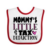 Inktastic Mommy's Little Tax Deduction Pink Hearts Boys or Girls Baby Bib