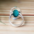 thumbnail image 3 of Blue Turquoise Ring, 925 Silver Ring, Oval Cut Gemstone, Statement Ring, Healing Crystal Ring, Bohemian Ring, Men's Signet Ring, Charm Ring, 3 of 6