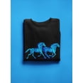 thumbnail image 3 of Running Horses On Blue Fire Sweatshirt Men -Image by Shutterstock, Male Medium, 3 of 4