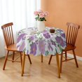 thumbnail image 3 of Round Tablecloth Kitchen Cover 60 Inch Polyester Waterproof Stain Wrinkle Free flower for Table, 3 of 5