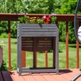 thumbnail image 2 of Sunnydaze Acacia Wood Folding Table with Planter Box - Gray - 30.5" H, 2 of 8