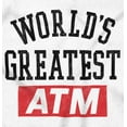 thumbnail image 2 of Funny Worlds Greatest ATM Dad Joke Men's Big & Tall Crewneck Graphic Tee Brisco Brands 4X, 2 of 5