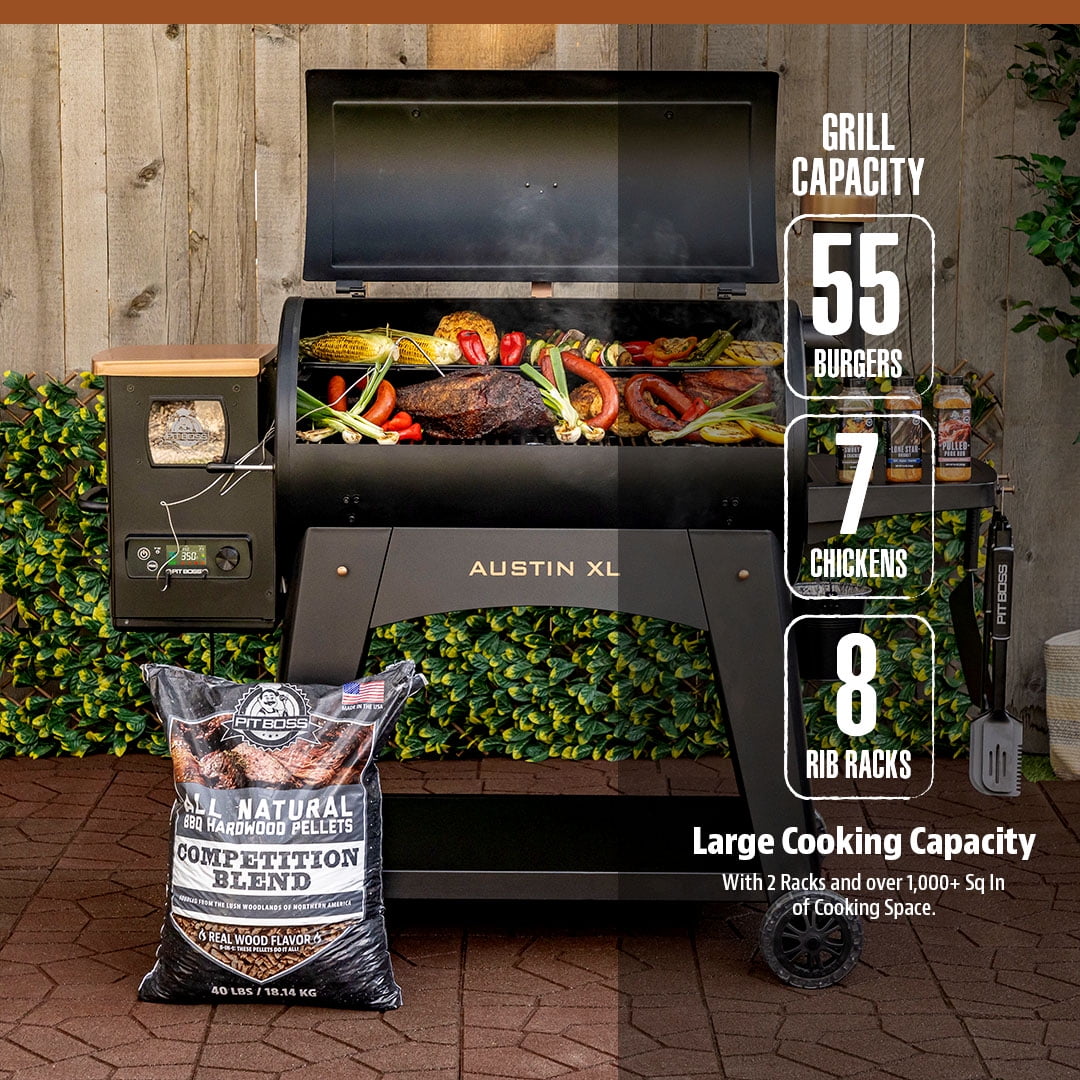 Pit Boss Austin XL 1000 Connected Wood Pellet Grill - Onyx Edition with Bluetooth® and Wi-Fi®