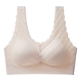 thumbnail image 1 of Cathalem Womens Wireless Bra Thick Padded Everyday Bra Add 2 Cup,Khaki L, 1 of 2