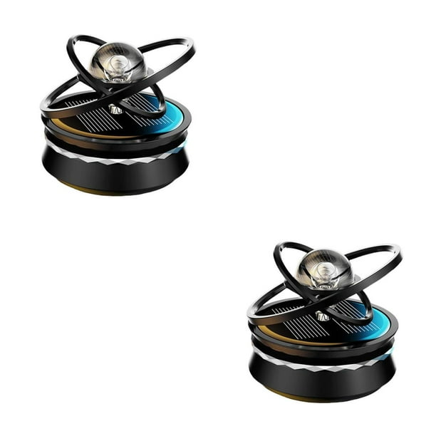 Speravity Difusor de Aroma de suspensión con energía Solar para salpicadero de coche, decoración refrescante, ambientador de fragancia de Negro 2piezas