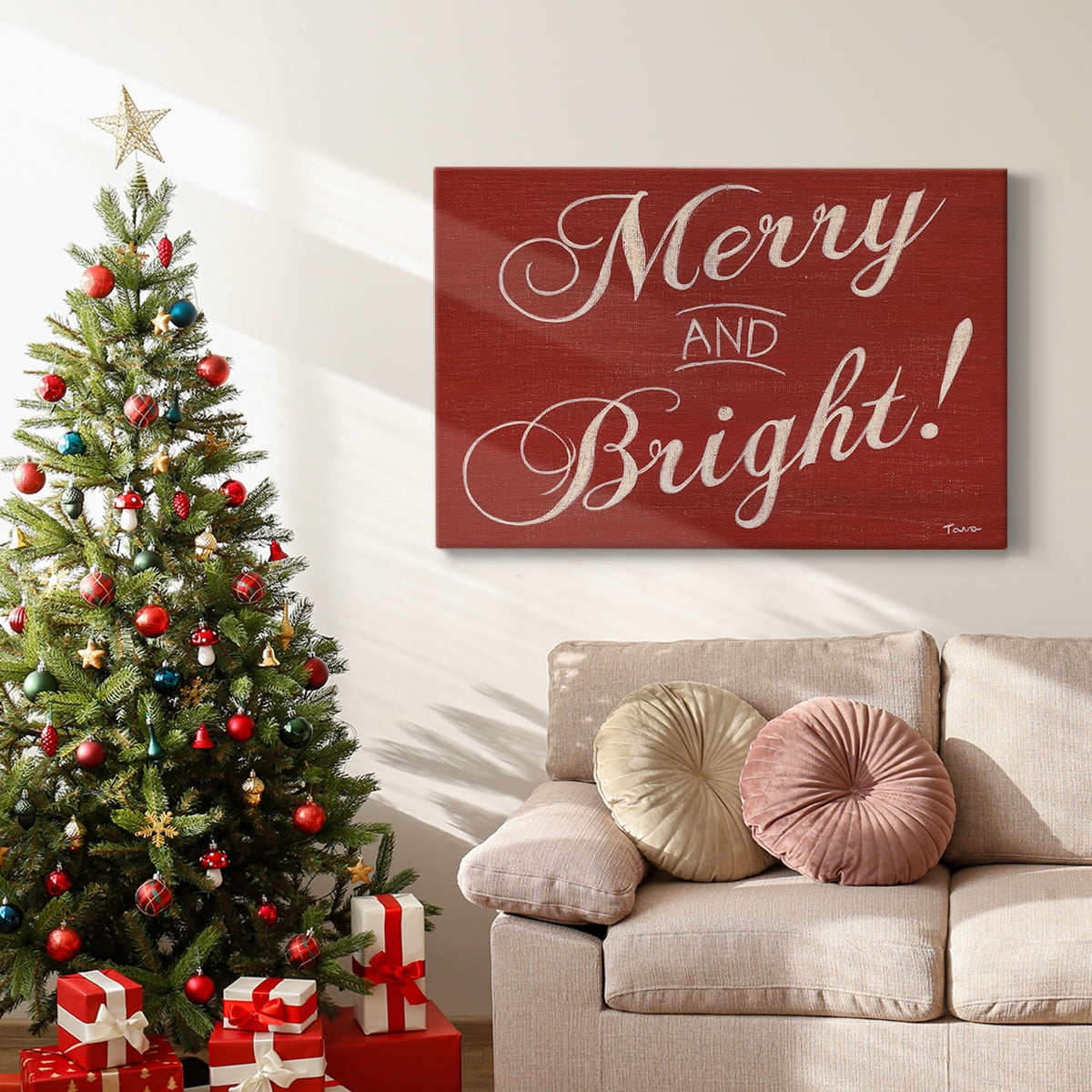 Red Merry and Bright- Gallery Wrapped Canvas