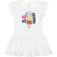 thumbnail image 3 of Inktastic I Love Ice Cream with Cute Ice Cream Cone Girls Toddler Dress, 3 of 5