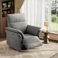 thumbnail image 5 of Power Recliner Chair Swivel Glider Upholstered Chenille Nursery Rocker Reclining Sofa Chair with Charging Port, Double-Layered Armrests & Side Pocket for Living Room and Bedroom(ship in 2 boxes), 5 of 9