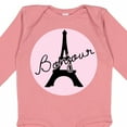 thumbnail image 4 of Inktastic Bonjour Girls Long Sleeve Baby Bodysuit, 4 of 5