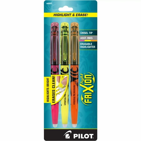 UPC: 0072838465078 | Pilot FriXion Light Erasable Highlighters  Chisel Tip  Assorted Ink  3 Count (46507)