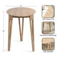 thumbnail image 3 of Kate and Laurel Kershaw Modern Round Side Table, 16 x 16 x 22, Natural Wood, Transitional Circle Living Room End Table with Tapered Hairpin Legs for Use as Bedroom Nightstand Table, 3 of 8