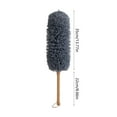 thumbnail image 3 of Blukids Lambswool Duster and Microfiber Duster, Long Reach/Extendable Duster Up to 22" for Cleaning High Ceiling Fan, Interior Roof, Cobweb, Keyboard, Furniture(Gray), 3 of 6