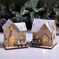 thumbnail image 4 of Tkrady Christmas Village Sets, LED Lighted Christmas Village Houses with Figurines Christmas Village Collection Indoor Room Decor Collectible Buildings Christmas Decorations, 4 of 5