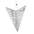 thumbnail image 4 of Forma de estrella Papel Bombilla de lámpara Jaula Lámpara colgante Pantalla de lámpara Cubierta colgante Pantalla de lámpara en apariencia de estrella para decorac Plata 90cm Yotijar Decoración navideña, 4 of 10