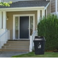 thumbnail image 4 of Cand 40 Liter Plastic Swing Lid Garbage Can, Large Grey Trash Bin, 4 Pack, 4 of 7