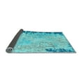thumbnail image 2 of Ahgly Company Indoor Round Abstract Light Blue Modern Area Rugs, 3' Round, 2 of 4