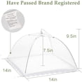 thumbnail image 3 of 3 Pack Food Covers 14 Inch Pop-Up Encrypted Mesh Plate Serving Tents, Fine Net Screen Umbrella for Outdoors, Parties, Picnics, BBQs, Reusable and Collapsible, 3 of 7