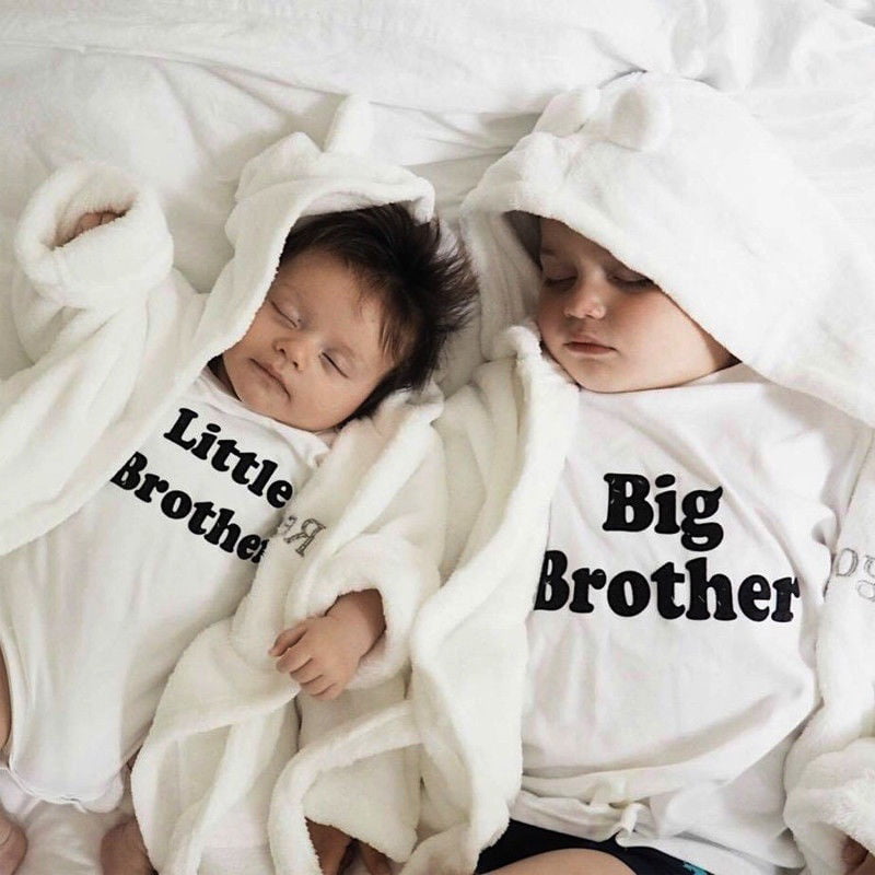 Family Matching Clothes Big Little Brother Baby Boy Romper Bodysuit Pants Outfit 