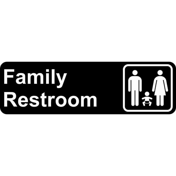 10in x 3in Family Restroom Sticker Vinyl Business Door Sign Decal Stickers