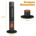 thumbnail image 3 of IVV Space Heater Indoor, 33" Electric Room Heater with 3D Flame, 12H Timer, Portable Tower Heater with Remote, Thermostat, lED Display, 60° Oscillation, Tip-over and Overheat Protection, 3 of 10