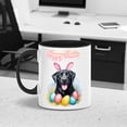 thumbnail image 3 of Happy Easter Labrador Retriever with Bunny Ear Headband and Flowers 11oz Accent Two-tone Mug Lab Dog Lover Gifts Coffee Tea Cup - 13001, 3 of 5