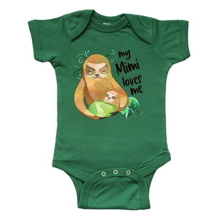 

Inktastic My Mimi Loves Me Cute Sloth and Baby Gift Baby Boy or Baby Girl Bodysuit
