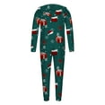 thumbnail image 3 of Dvkptbk Christmas Pajamas for Family Men's Long Sleeve Printed Loungewear Hooded Jumpsuit Bodysuit Jumpsuit (Father) Parenting Clothes, 3 of 4