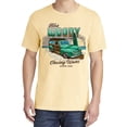 thumbnail image 2 of Wild Bobby, Chasing Waves Since 1946, Cars and Trucks, Garment-Dyed Washed Look Short Sleeve Tees, Banana, X-Large, 2 of 3