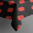 thumbnail image 3 of Red Strawberry Plants Black Pattern Rectangle Tablecloth 60"x84",Waterproof Polyester Rectangle Table Cloth, Wipeable Spillproof Polyester Tablecloth for Dining, Camping, Indoor and Outdoor, 3 of 5