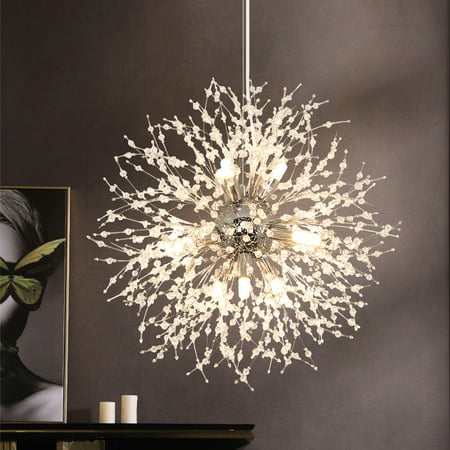 

DingLiLighting Firework Chandelier Ceiling Light Fixtures Modern Crystal Chandelier 8-Light Pendant Lighting for Living Room Bedroom Kitchen Stairwell G9 Bulbs