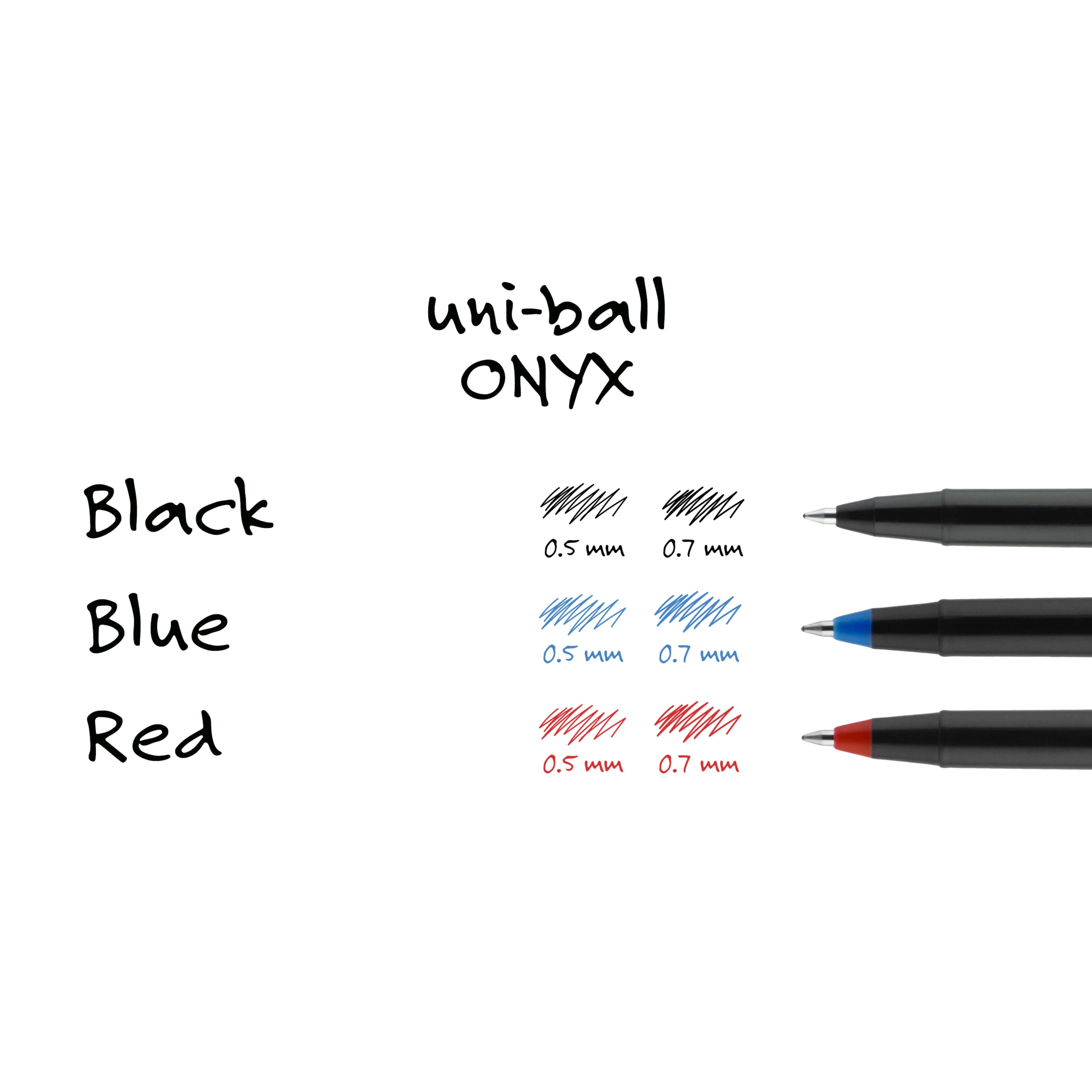 New Blue 0.7mm 72 Count Fine Point uni-Ball Onyx Rollerball Pen 