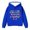 2 Blue, variant on Gyujnb Unisex Warm Hoodie with Mixed Basic Text Print for Fall Winter Versatile Casual Wear,Size 1-16Y,5-6 Years