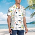 thumbnail image 2 of Wukai Easter Rabbit Men's Hawaiian Shirt Short Sleeve Casual Button Down Summer Beach Aloha Shirt Tropical Print Holiday Party, 2 of 8