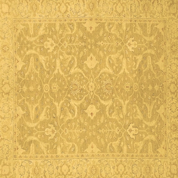 Ahgly Company Indoor Square Abstract Brown Modern Area Rugs, 3' Square