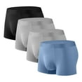 thumbnail image 1 of Plebaso Underwear Boxers for Men Comfortable Stretch Boxer Soft Briefs Breathable Men's 4 Pack Underpants, 1 of 2