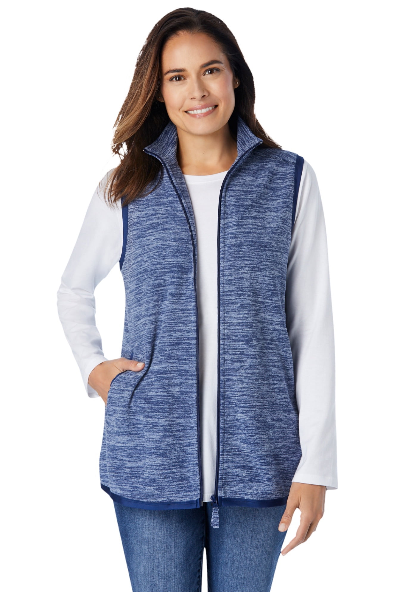 Woman Within Women's Plus Size Zip 