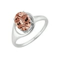 thumbnail image 1 of Sterling Silver with Morganite Soliltaire Ring, 1 of 2