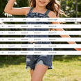 thumbnail image 3 of EnJoCho Teen Kids Girls Summer Clothes Denim Cam𝗂sole Top + Raw Hem Ripped Jeans Shorts 2PCS Outfits Trendy Crop Tank Tops Short Set Preschool Girls Matching Shirt and Shorts Set, 3 of 9