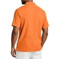 thumbnail image 5 of OIOLOYJM Polo Shirts for Men Raglan Short-Sleeve Relaxed Fit Casual Quick Dry Cotton Linen Patchwork Golf Shirts Lightweight Business Running Collared Clothes Saffron S, 5 of 7