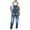 A-Dark Blue, variant on Men Jeans Casual Loose Bib Pants Overalls Baggy Jumpsuits Denim Pants Men Casual Fashion Soid Breast Pocket Washed Denim Suspender Long Pants Cargo Pants