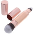 thumbnail image 1 of NUOLUX Brocha De Maquillaje Doble Uso Color Oro Rosa Para Base Y Polvo Compacto, 1 of 6
