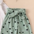 thumbnail image 6 of Baby Girl Clothes Outfits Cute Ruffle Ribbed Knit Romper + Heart Daisy Print Pants + Cute Headband Sets for Girls Outfits, 6 of 6