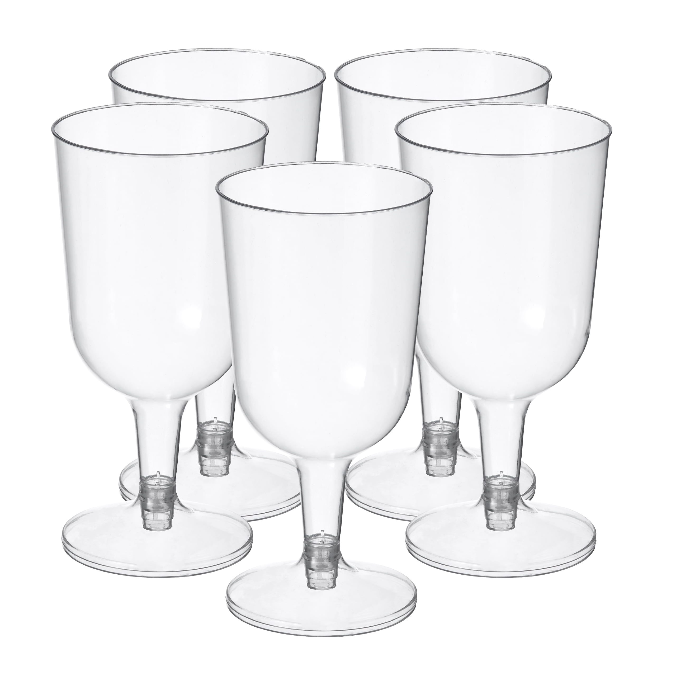 MATANA 48 pc Clear Plastic Wine Glasses with Stem 6oz BPA Free Reusable  (Set of 48) - Walmart.ca