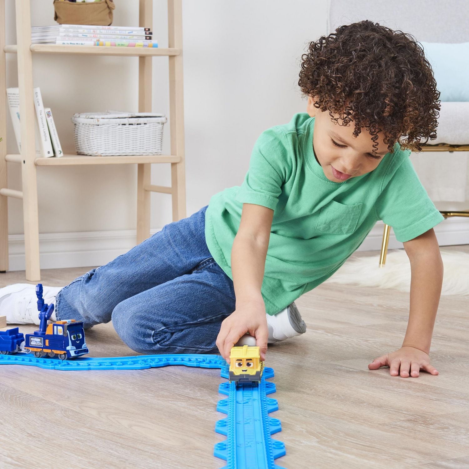 Mighty Express, Build-It Brock Push and Go Toy Train with Cargo Car, Kids Toys for Ages 3 and up