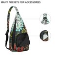 thumbnail image 2 of Autumn Leaves Shoulder Sling - Seasonal Maple & Flower Pattern, Fashionable Anti-Theft Daypack, 2 of 4