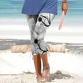 thumbnail image 2 of Pantalon Cargo pour Femmes à Coupe Décontractée par Generic TG, Capris Décontractés Noirs Unis, à Cordon, Raccourcis, Légers, 1 Unité, 2 of 5