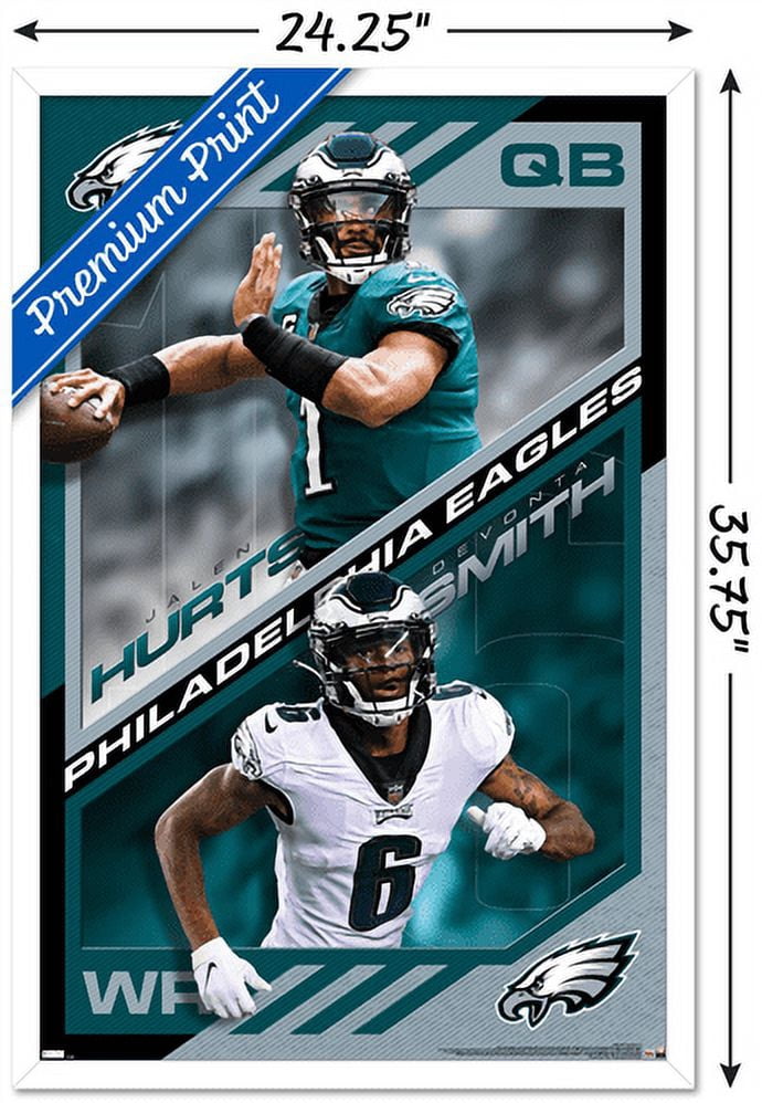 NFL Philadelphia Eagles - Dynamic Duo 21 Wall Poster, 22.375" x 34", Framed