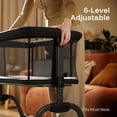 thumbnail image 4 of HARPPA Bassinet Bedside Sleeper, Bedside Bassinet with Storage & Wheels for Infants, Black, 4 of 13