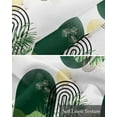 thumbnail image 6 of Boho Green Leaves Linen Curtain Valance for Bedroom/Bathroom/Kitchen/Office/Living/Dining Room Window,Tropical Palm Leaf Sun Modern White Rod Pocket Topper Decorative Cafe Drapes Panel 54"x18", 6 of 6
