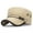 Beige, variant on Unisex Cadet Cap Washed Cotton Vintage Corps Hat Flat Top Cap, Brown A
